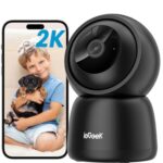 ieGeek Überwachungskamera Innen, 2K Kamera Überwachung Innen, 360° WLAN Kamera Indoor, Zwei-Wege-Audio, 15M Nachtsicht, PIR Bewegungserkennung, Auto Tracking, Alexa