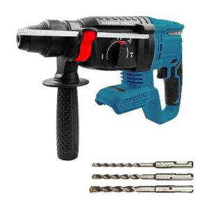 TALOEYH - Akku Bohrhammer Kompatibel mit Makita 18V, 2.6 Joule 650W Bürstenloser Kombihammer Schlagbohrmaschine, 1100 RPM/ 4800BPM Bohrhammer Motor mit 3 Stück SDS-plus (Ohne Akku)