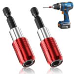 Schnellwechsel Bithalter Magnetisch,2 Stück Magnetische Bohrer Verlängerung,1/4",Bit Halterung Magnetisch,Magnetischer Bithalter,Bit Halter für Bohrmaschine,Schraubendreher,Steckschlüsseladapter