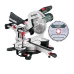 Metabo Kapp- und Gehrungssäge Set KGS 254 M – 613254900 – Mit Precision Cut Line, 254 mm 2. Hartmetall-Sägeblatt und Zugfunktion – 2 m Kabellänge