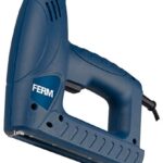 FERM Elektrotacker Kombi-Tacker - Schlagkraftreguliering - 400 Klammern - 100 Nägel
