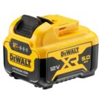DEWALT 12V XR-Ersatzakku (Li-Ion Akku, 5 Ah Speicherkapazität, minimale Selbstentladung, Robustes Gehäuse, 3 LED zur Kapazitätsanzeige, aufladbar mit nahezu Allen DEWALT Ladegräten), DCB126-XJ