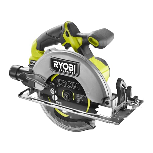 RYOBI 18 V ONE+ Brushless Akku-Handkreissäge RCS18BL-0, 184 mm Sägeblatt, werkzeuglose Einstellungen, ohne Akku und Ladegerät