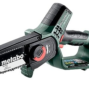 metabo Akku-Gehölzsäge MS 18 LTX 15-18V, 15 cm Schwertlänge - Ideal für Baumschnitt und Grünschnitt, hohe Kettengeschwindigkeit - Leicht und handlich