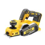 Dewalt 18 Volt Akku-Hobel DCP580NT (bürstenloser Motor, Messerwellenbreite 82 mm, max. Spantiefe 2 mm, max. Falztiefe 9 mm, Tiefeneinstellung in 1/10 mm Schritten, Lieferung ohne Akku u. Ladegerät)
