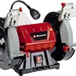Einhell Doppelschleifer TC-BG 200 L (max. 400 W, Ø200xø32x25 mm Schleifscheibe, biegbares Licht, große + verstellbare Arbeitsauflagen, inkl. Grob-/Feinschleifscheibe K36/K60)