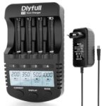 Dlyfull Profi Akku-Ladegerät für AA & AAA NI-MH/NI-Cd – Intelligenter Multimode-Charger mit Einzel-LCD, Lade-, Entlade-, Refresh- & Kapazitätstest, einstellbare Ladeströme, inkl. Netzadapter