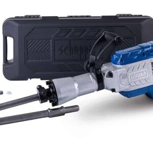 Scheppach Abbruchhammer AB1900 Bohrhammer Betonhammer | 60J Schlagkraft | 1900W Leistung | 390 mm inkl. Spitz- und Flachmeißel und Transportbox