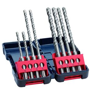 Bosch 8-tlg Hammerbohrerset SDS plus-3 (für Beton, in Tough Box, Ø 5–10 mm, Zubehör Bohrhämmer)