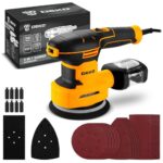 Multischleifer: DEKOPRO Deltaschleifer,Exzenterschleifer 125 mm un Schwingschleifer 3 in 1-6-Speed Electric Schleifmaschine für Holz mit 15pcs Schleifpapier
