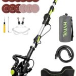 MYTOL Trockenbauschleifer 900W, Wandschleifer & Deckenschleifer mit Absaugung, 1800 U/min, 6-Stufen Geschwindigkeit, Klappbarer Teleskopstiel, LED-Leuchte, inkl. 12 Schleifblättern