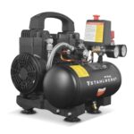 STAHLWERK Kompressor mit 3 L Tank (ST-38 BL) – ölfrei & leise, 8 bar, Druckluftkompressor mit Brushless-Motoren, 1,22 PS, 0,90 kW, 170 l/min, Silent-Kompressor, Kolbenkompressor, Flüsterkompressor