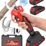 Akku Astschere, 30MM Gartenschere mit 2 Akku 2000mAh, 1000W Bürstenloser Motor Bypass Baumschere, Elektrisch Garten Schere mit LED-Schnittzählerm -Geschenke für Männer Papa Mama Frauen zu Valentinstag