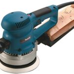 Makita BO6030JX Exzenterschleifer 150 mm + Schleifpapier-Set im MAKPAC, Blau, Silber, 13x160 mm