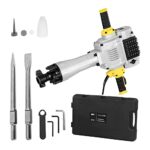 MSW Abbruchhammer 2100 W 85 J Schlagleistung 1600 Schläge/min SDS-HEX-Werkzeugaufnahme inkl. Flachmeißel, Spitzmeißel, Zubehör und Transportkoffer Stemmhammer Meißelhammer Betonhammer