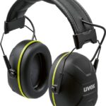 uvex aXess one lime - aktiver Gehörschützer mit Bluetooth 5.2 Technologie - SNR 31 dB, IP54 Outdoor geeignet & robuste Bügel - schwarz, lime - one size