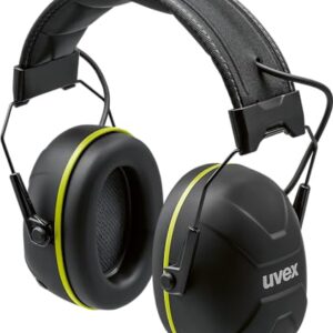 uvex aXess one lime - aktiver Gehörschützer mit Bluetooth 5.2 Technologie - SNR 31 dB, IP54 Outdoor geeignet & robuste Bügel - schwarz, lime - one size