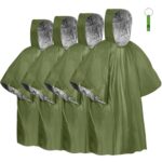 flintronic Notfall-Survival-Poncho, (4 Stück) Notfall Regenponcho, Rettungsdecke Rettungsfolie für Camping, Wandern, Notfälle und Regen - 100 x 130 cm
