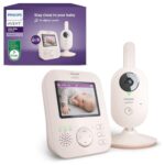 Philips AVENT Philips Babyphone mit Kamera Advanced - DEKRA Zertifiziert privat und sicher - 2.8" Display, x2 Zoom, Infrarot-Nachtsicht, Schlafliedern (Model SCD881/26)
