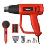 Heissluftpistole，2000W Heißluftfön，Heißluftgebläse mit 2 Temperatureinstellungen，（60℃-600℃）Überhitzungsschutz，mit 4 Düsen，Für Bastelarbeiten, Abbeizen, Schrumpffolien/Schrumpfschläuche