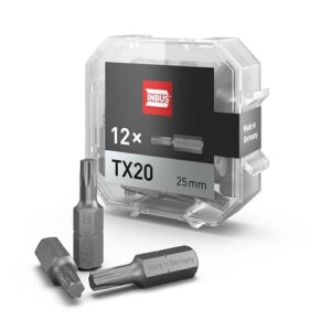 INBUS® 74421 Bit-Box TX20 × 25mm (Zähhart), 12 Stück — Made in Germany