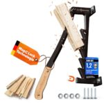 Woodspecht Holzspalter manuell [Magnetische Sicherung] Brennholz, Anzündholz Spalter, Holz spalten, Wood Splitter, Anmachholz Spalter, Hackklotz, manueller Holzspalter, Holzhacker mit Holzgriff