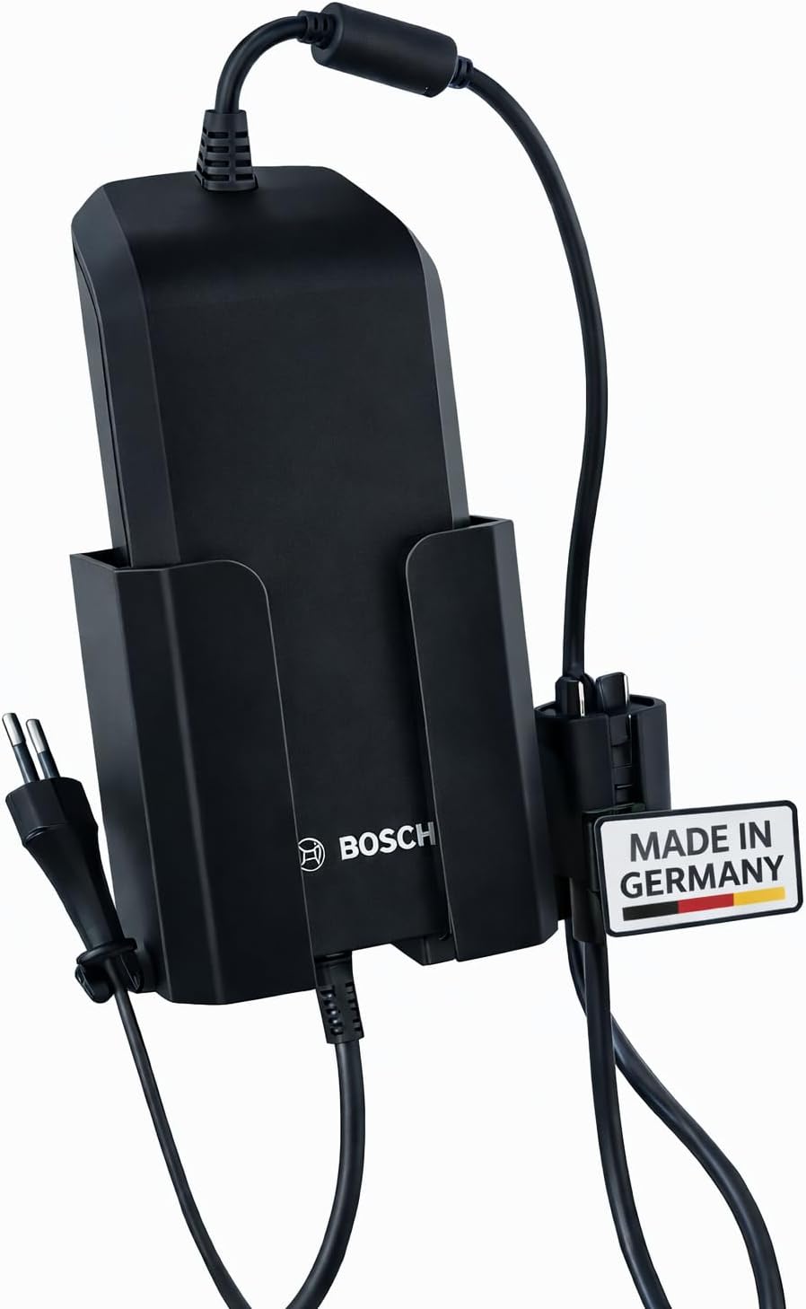 Wandhalterung für Bosch E-Bike Ladegerät – Passend für BPC3200 2A, Schwarz, Stabil & Platzsparend