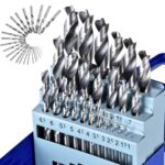 Holzbohrer Set 1-13mm [anhaltend Scharf & Präzise] 25tlg HSS-G Bohrerset - Bohrer Set Holz - Bohrersatz für saubere Bohrlöcher 0,5mm Schritte