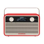 Nordmende Transita 120 tragbares DAB Radio (DAB+, UKW, 24 Stunden Akku, Aux In, Wecker, 2 Weckzeiten, Sleeptimer, Snooze-Funktion, Kopfhöreranschluss) rot