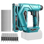 Roadtime Akku-Nagler für Makita 18V Akkus(ohne Akku),18GA Tacker und Nagelpistole Typ140, Bürstenlose Klammerpistole max.150 Schuss/Min,mit 1000 Nägel und 1000 Klammern,für DIY, Möbeln,Tischlerei