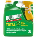 Roundup Unkrautfrei TOTAL, 3 Liter Sprühflasche - Unkrautvernichter, zur Bekämpfung von Unkräutern, Gräsern und Moos
