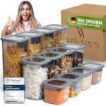 Viwares Vorratsdosen mit Deckel Luftdicht, 12er Vorratsbehälter Set BPA-Frei, Vorratsdose zur Müsli Mehl Aufbewahrung Küche, Praktische Organizer Küche, Frischhaltedosen für Lebensmittelaufbewahrung