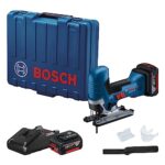Bosch Professional GST 185 LI Akku-Stichsäge (18 Volt, 2 x 4,0 Ah Akku, Ladegerät, 0-3.500 Hub/min, Schnitttiefe in Holz: 125 mm, Kunststoffkoffer)