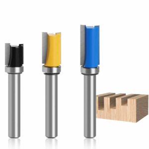 3 Stück 8mm Kopierfräser Schaft Fräser Oberfräser,Bündigfräser Kugellager Oben,Hochwertige Ent Bündigfräser für den Holzzuschnitt