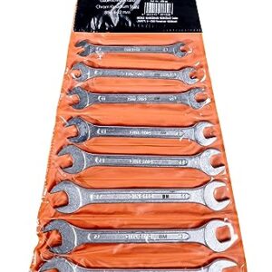 Mannesmann Brüder Gabelschlüsselsatz 8-tlg., aus Chrom-Vanadium-Stahl, Größen 6–22 mm, Profi-Qualität für Kfz-Reparatur und Heimwerker | M 110-08