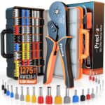 Crimpzangen Aderendhülsen Set, Preciva 0.08-16mm² Aderendhülsenzange Sechskant Crimpzange Presszange mit 1010 Stück Einzeilige Aderendhülsen + 265 Stück Twin Aderendhülsen