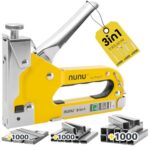 Rapid NUNU 3-in-1 Handtacker, Set mit 3.000 Klammern und Nägel, Tacker für Holz, DIY-Tackerpistole für Teppiche & Möbel, Upcycling, einstellbare Schlagkraft und ergonomisches Design