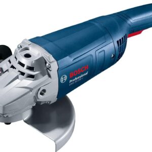 Bosch Professional Winkelschleifer GWS 20-230 J (inkl. Zweilochschlüssel, Aufnahmeflansch, Spannmutter, Abdeckschutz, Zusatzhandgriff)