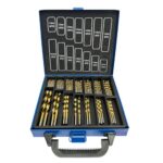 CAVATINY 99-teilig Metallbohrer Set Metallbohrersortiment HSS geschliffen,Split Point Handbohrmaschine Spiralbohrer Bohrersets Profi-Steinbohrersatz,Bohren in Edelstahl/Stahl/Holz/Gusseisen/Aluminium