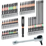 Toobeet Impact Multi Schraubendreher Bits Set, 52tlg. Magnetischen S2-Stahl (Torx/PH/PZ/SL/Hex) Schlagfeste Schrauber Bitsatz für Schlagwerkzeuge mit Mini-Ratschenschlüssel und 1 langer Bithalter