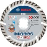 Bosch 1x PRO Multi Material Diamanttrennscheiben, X-Lock (für Beton, Stahlbeton, Ø 125 mm, Professional Zubehör Kleiner Winkelschleifer)