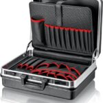 KNIPEX Werkzeugkoffer "Basic", leer, 41 Steckmöglichkeiten, 27 l Volumen, 465 x 200 x 410 mm, Werkzeugkoffer leer, Werkzeugkasten, 00 21 05 LE
