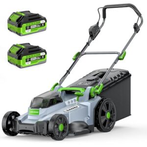 ​ETOOLAB Akku-Rasenmäher 40V, 43cm Schnittbreite, bis 500 m², Brushless, Mulch-Kit, 50L Fangkorb, 25-75 mm Schnitthöhe, 2X 4,0 Ah Akkus+Ladegerät