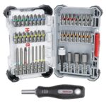 Bosch 45x Extra Hard Schrauberbit-Set, 44+1‑tlg. (168 x 110,5 mm, Professional Zubehör Schraubendreher, Bohrschrauber)
