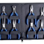 Brüder Mannesmann Elektronik-Zangensatz - 8-teiliges Zangenset mit Seitenschneider, Spitzzange, Kombizange, Rundzange, Flachzange und mehr - inkl. Transporttasche | M10808