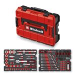 Original Einhell Werkzeugkoffer Mechanik E-Case 201-tlg. (Allrounder, Bit-Zubehör, Stecknuss-Set, Umschaltknarren, Schlüssel-Set, Systemkoffer)