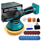 bycpower Poliermaschine Auto für Makita 18V LXT-Serie Akku, 27pcs Auto poliermaschinen Set, 6 Zoll Orbital Auto Politur mit 8 Variablen Geschwindigkeiten für Wachsen/Autodetaillierung (Ohne Akku)