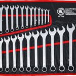 BGS Diy 1198 | Maul-Ringschlüssel-Satz | 25-tlg. | SW 6-32 mm | inkl. Tetron-Rolltasche | Gabelringschlüssel