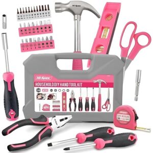Hi-Spec Werkzeugkoffer für Frauen. Kleiner Werkzeugkoffer gefüllt mit Pinken Werkzeugen, Schraubendreher-Bit Set für Reparaturen. 42-tlg Werkzeugset.