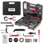 WALTER Fahrrad-Werkzeugkoffer 18- tlg. Fahrrad Werkzeug-Set, hochwertiger Multifunktionskoffer, robuster Transportkoffer, auch perfekt geeignet für Hobbybiker, ausgestattet mit wichtigsten Werkzeugen